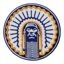 Vintage University of Illinois Urbana-Champaign Chief Illiniwek Patch Iron On 3"