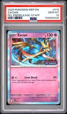 2025 POKEMON MEP EN-ME BLACK STAR PROMO #015 ZACIAN PSA 10