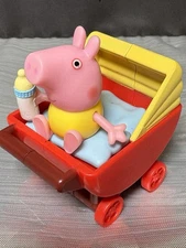 Peppa Pig Baby George with Bottle & Red Stroller Figure Nick Jr. Cartoon Show