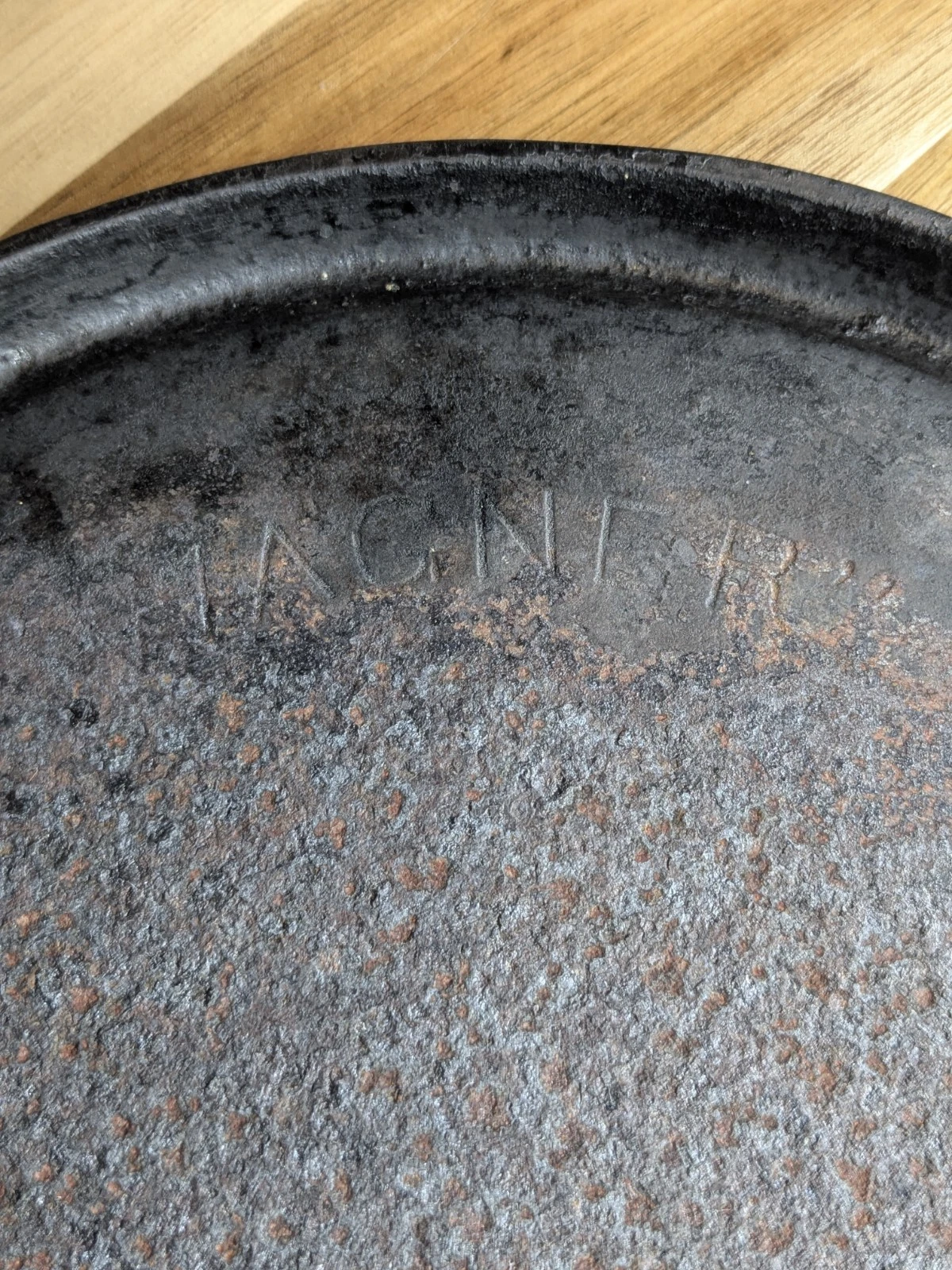 1st Edition Wagner Cast Iron skillet Griddle Rare 1800s