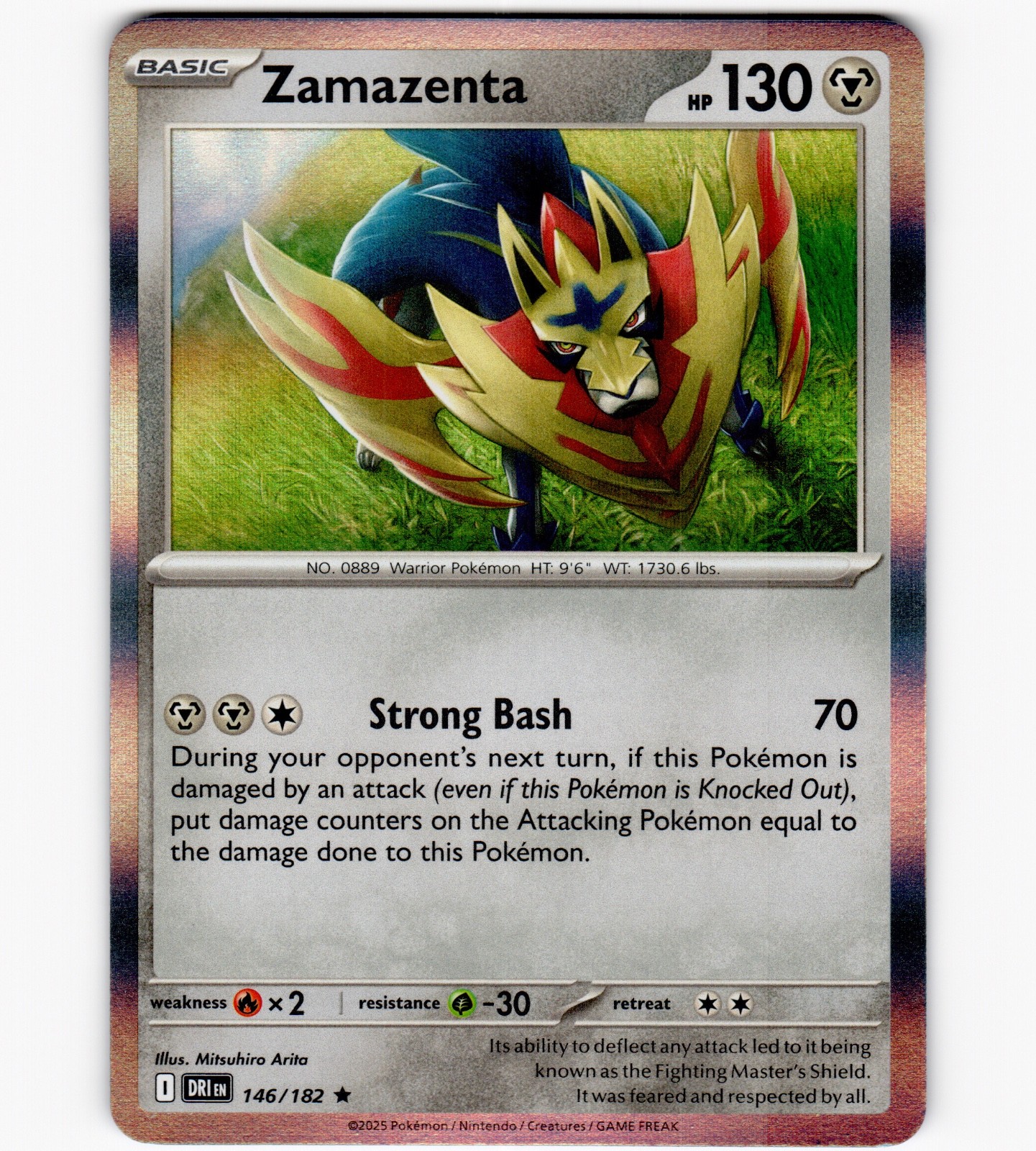 Zamazenta 146/182 SV10: Destined Rivals Holo Rare Pokemon