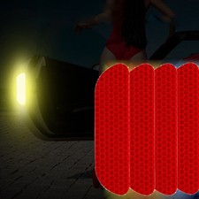 4 Pcs Set Open Sign Car Reflective Sticker Strips Tape Red Warning Safety Door