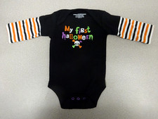 One Piece Romper Newborn, My First Halloween, Skeleton Costume