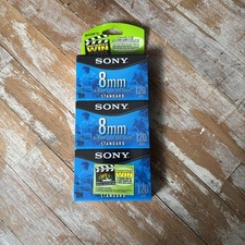 Sony 8mm Standard Tape 120 Minutes 3-Pack Brilliant Color And Sound New Sealed