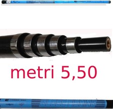 manico di guadino telescopico metri 5,50 rinforzato pesca mare carpa 