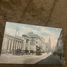 Vintage Postcard Union Street & Arcade Aberdeen Scotland Tram Street Scene