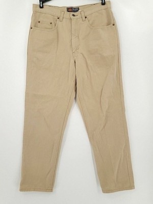 Route 66 Straight Pants Mens Adult Size 32 Beige Denim Jeans Relaxed Cotton