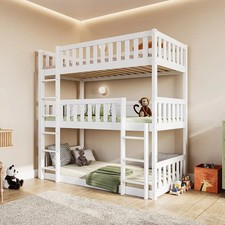 FLAIR BEA TRIPLE HIGH BUNK BED - WHITE