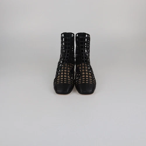 Bottines Christian Dior longueur cage noire