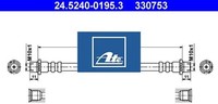 ATE 24.5240-0195.3 Bremsschlauch Hinterachse Hinten FüR Opel