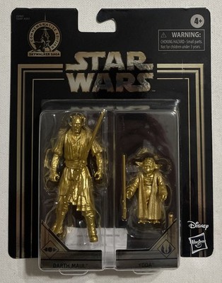 New Star Wars Skywalker Saga Darth Maul & Yoda Gold Figure 2-Pack *MOC*