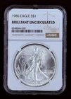 1986 1 oz Silver American Eagle (Brilliant Uncirculated) * Rare Find Here !