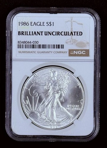 1986 1 oz Silver American Eagle (Brilliant Uncirculated) * Rare Find Here !