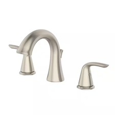 Glacier Bay Irena 8 in. Widespread 2-Handle Bathroom Faucet Brushed Nickel