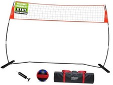 12FT/18FT Portable Volleyball Net with Height 12FT Backyard Volleyball Net