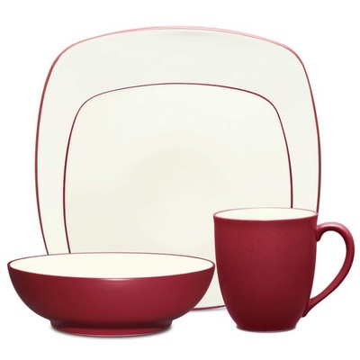 Colorwave Raspberry 4-Piece Square Place Setting, Service for 1