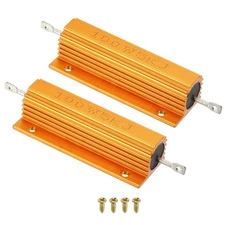 100W 5K Ohm Aluminum Shell Resistor Housing Resistor with Screws 2Set