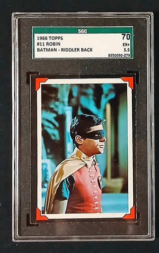 1966 Topps Batman Riddler Back #11 Studious Crimefighter — SGC 5.5