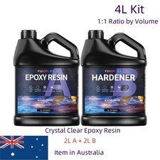 4L 1:1 Epoxy Resin Casting Ultra Clear Craft AB Liquid Kit Coating Paste Art DIY