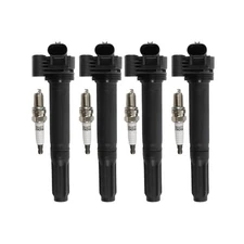 UF649 Ignition Coil Pack Iridium Spark Plugs Set of 4 Compatible wi... Fast Ship