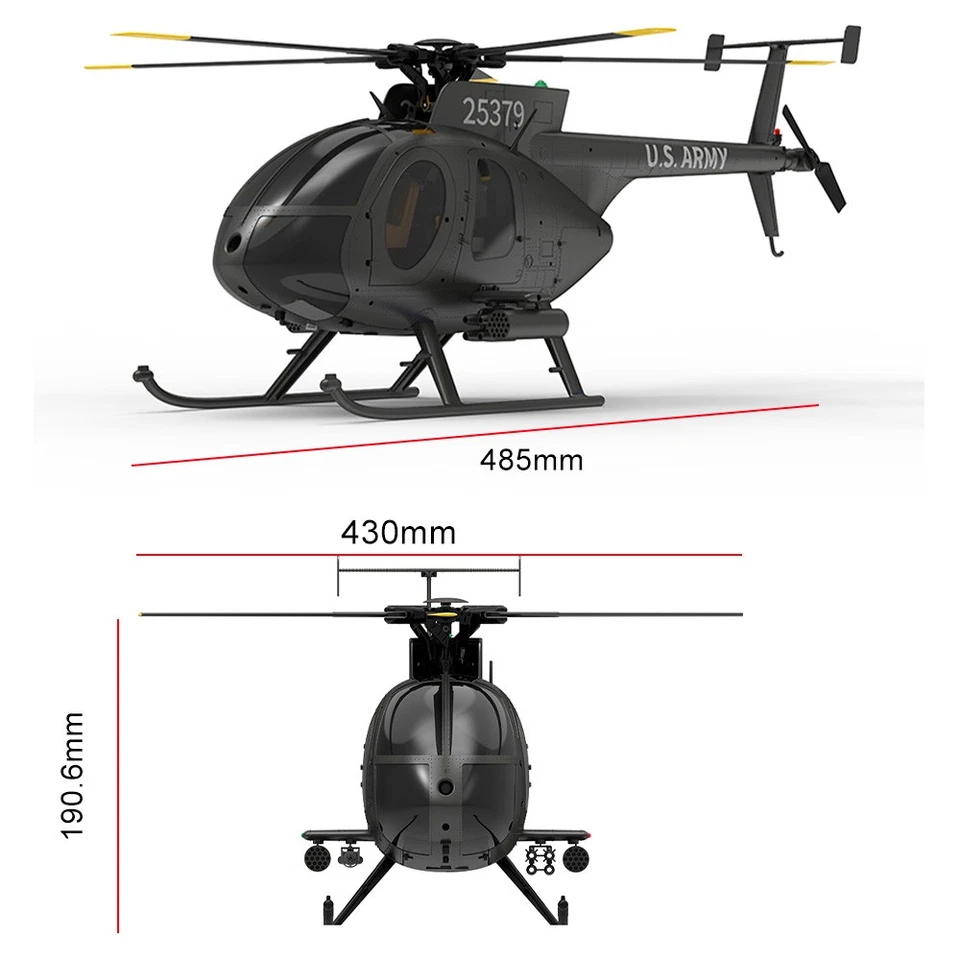 YUXIANG F119S(MD500) RC Helicopter 1/16 9CH GPS Optical Flow Brushless Airplane - Image 4 of 4