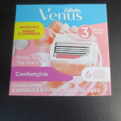 Gillette Venus ComfortGlide White Tea Women's Razor Blades, 3-Blade Razor Refill