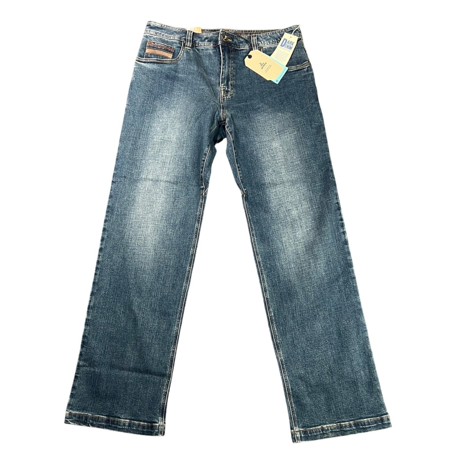 NWT Prana Men's 34x32 Axiom Jean Organic Cotton Straight Leg