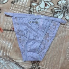 Victoria s Secret Lace String Bikini Panty Lavender Color Medium Size