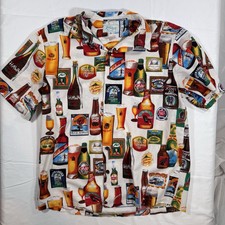    Mens Shirt Medium Vintage Hawaiian Drinks Beer Shirt / Hawaiian shirt