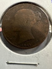 Rare Key Date 1845 British Half Penny
