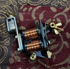 Handmade Coil Tattoo Machine aged steel and brass vintage style