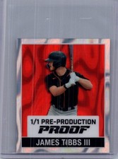 James Tibbs III 2025 Leaf National NSCC Baseball 1/1 Pre Production Proof