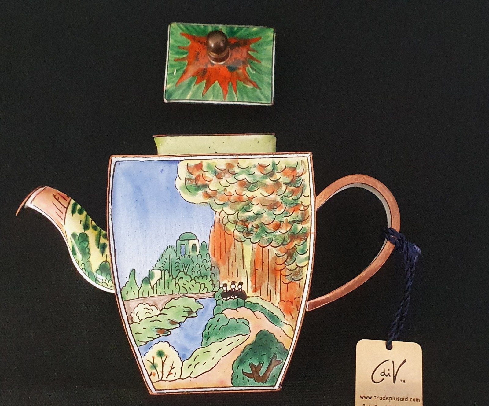 Charlotte DI VITA Trade Plus Aid Collection Enameled Copper Teapot No. 875-LONDON