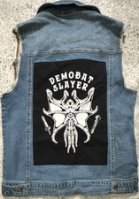Stranger Things Demobat Slayer Hellfire Club Denim Vest Blue XS 