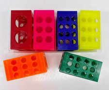 4 Way Tube Racks, Lot of 6 Assorted Polypropylene Racks, Tube Holders