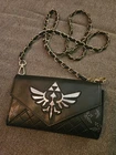 Vintage Nintendo Legend Of Zelda Wallet Clutch Tote Purse Triforce Crossbody NES