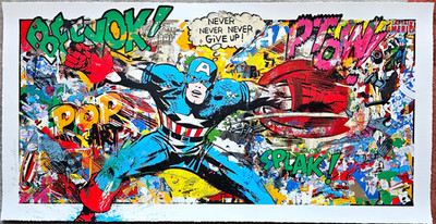 Mr Brainwash Hero's Breakthrough Handsigniert 55/85 Marvel Comics Captain