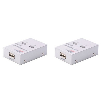  2 STÜCKE USB 2.0 Sharing Switch Selector Teilen 2 Sharer Devices Switcher
