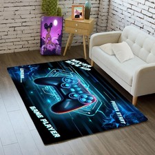 Gaming Rug for Kids Bedroom Living Room Gamepad Gamer Rugs for Bedroom Boys T...