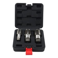 3 Pc NPT Pipe Tap Set 1"-1-1/4"-1-1/2" Carbon Steel Hand Threader