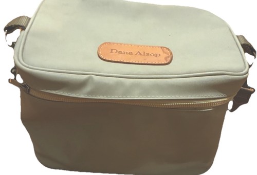 Vintage Jon Hart Design Beige Toiletry Bag 12” X 8” X 7”