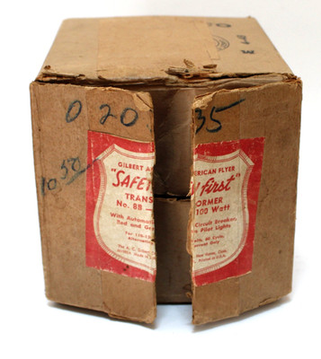 American Flyer No. 8B  S Gauge 100 Watt Transformer empty Box 1948 w Inserts