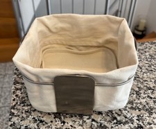 Blomus Brotkorb, 20 x 20cm, beige, Metall + Textil, neuwertig