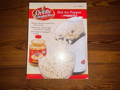 NEW Orville Redenbacher's Hot Air Popper by PRESTO 04821 in White