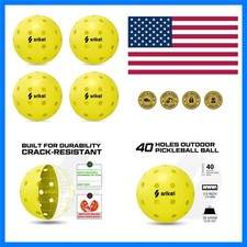 Outdoor/Indoor Pickleball Balls - USAPA Approved, 4/12/36/50/100Pack  Seamle...
