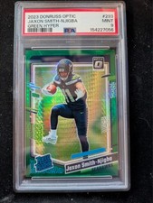 Jaxon Smith-Njigba 2023 Donruss Optic Green Hyper #293 PSA 9