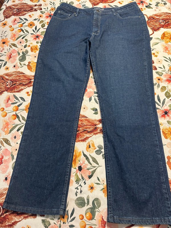 Riders by Lee Jeans Women's 18 Relaxed Fit Straight Leg Blue Mid Rise