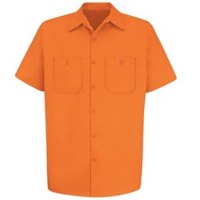Red Kap Men's Short Sleeve Wrinkle-Resistant Cotton Work Shirt
