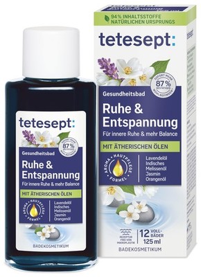 tetesept Ruhe & Entspannung Bad - 1 x 125 ml - 125 (1er Pack), Blau 