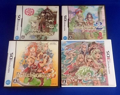 Rune Factory 1 2 3 4 Set Nintendo DS NDS Japanisch Ver Getestet